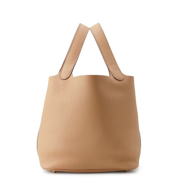 Hermes Hermès Picotin Lock MM Handbag, Chai Taurillon Clemence Leather, B Stamp - Picture 1 of 11